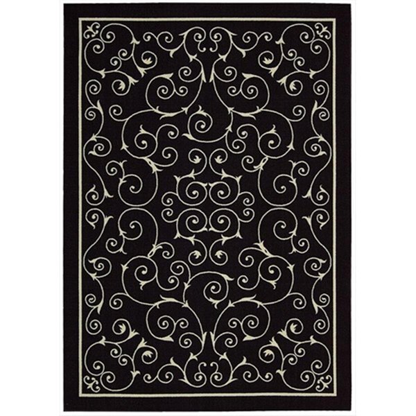 Nourison Nourison 11210 Home & Garden Area Rug Collection Black 7 ft 9 in. x 10 ft 10 in. Rectangle 99446112101